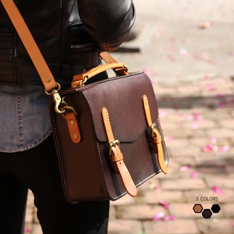 Womens Handmade Tan Leather Satchel Handbag Cambridge Structured Satchel Shoulder Purse