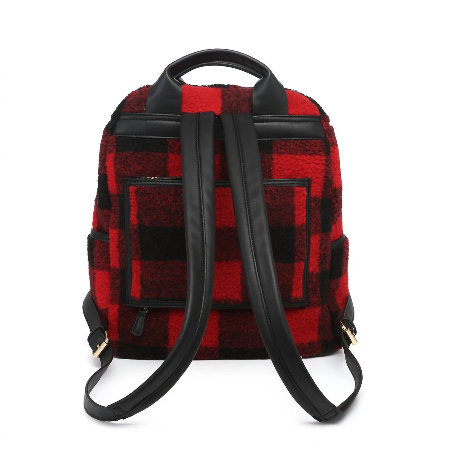 Women's Hattie Sherpa Guitar Strap Backpack In Red Black