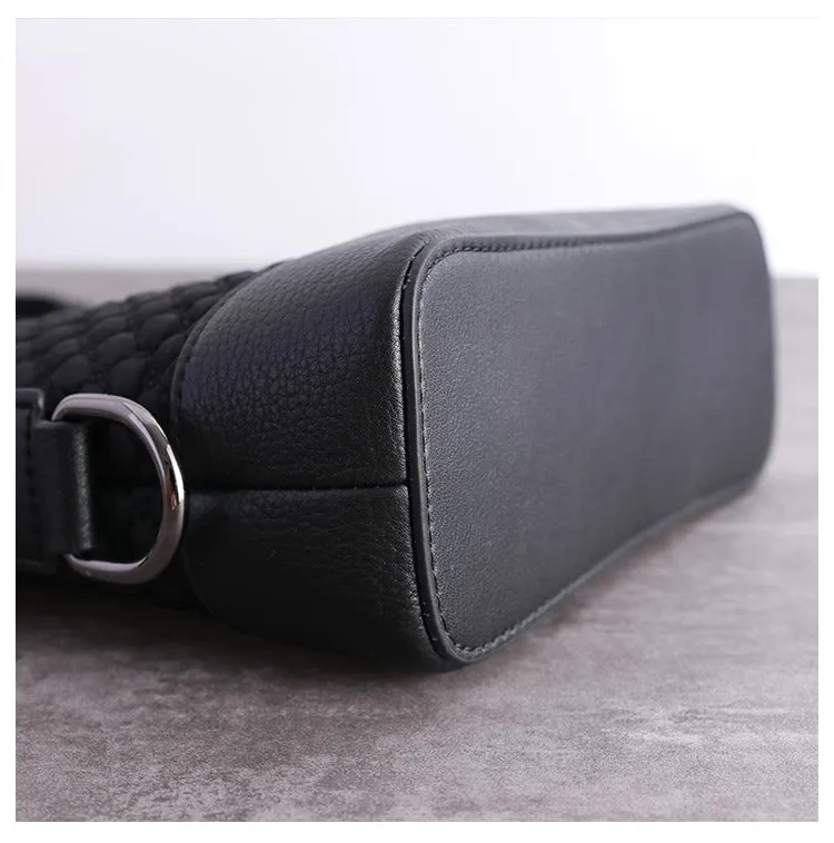 Womens Nylon Leather Shoulder Purse Womens Black Diamond Nylon Chain Shoulder Purse Nylon Chain Purse for Ladies