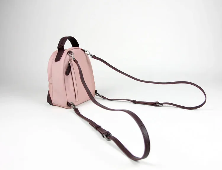 Womens Nylon Small Backpack Purse Khaki Convertible Crossbody Bag Nylon Backpack Shoulder Bag for Ladies
