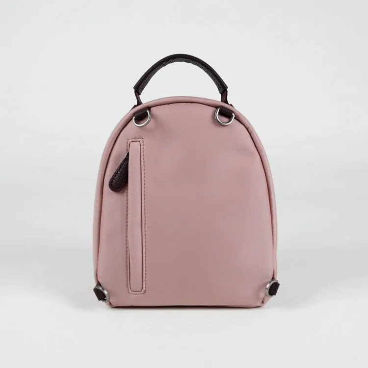 Womens Nylon Small Backpack Purse Orange Brown Convertible Crossbody Bag Nylon Backpack Shoulder Bag for Ladies