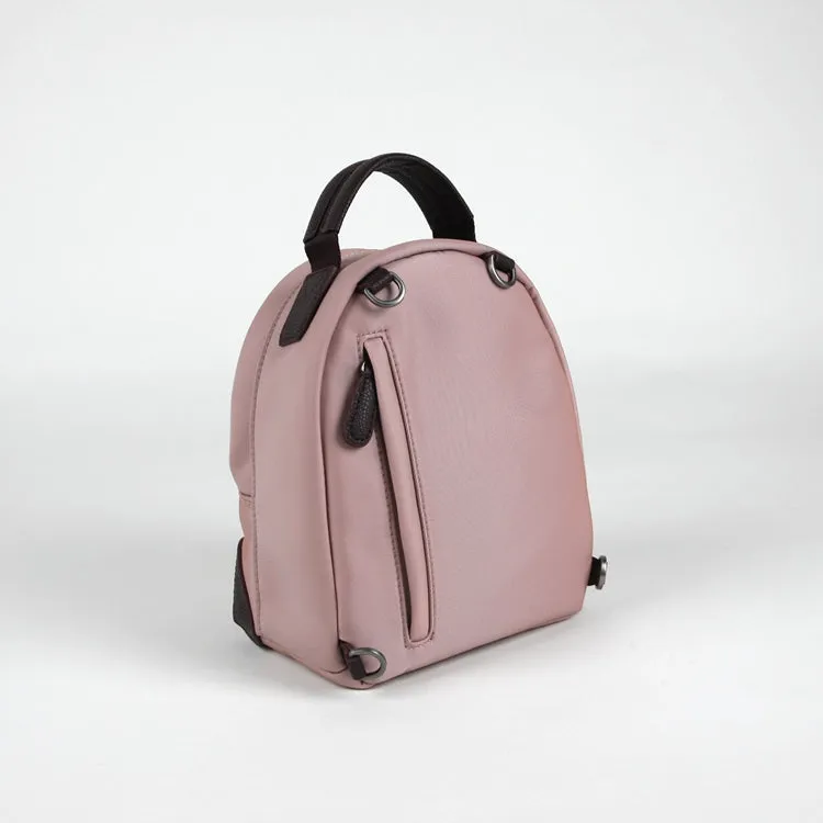 Womens Nylon Small Backpack Purse Orange Brown Convertible Crossbody Bag Nylon Backpack Shoulder Bag for Ladies