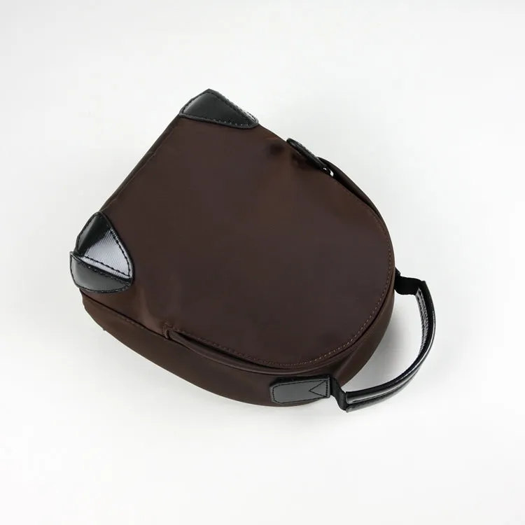 Womens Nylon Small Backpack Purse Orange Brown Convertible Crossbody Bag Nylon Backpack Shoulder Bag for Ladies