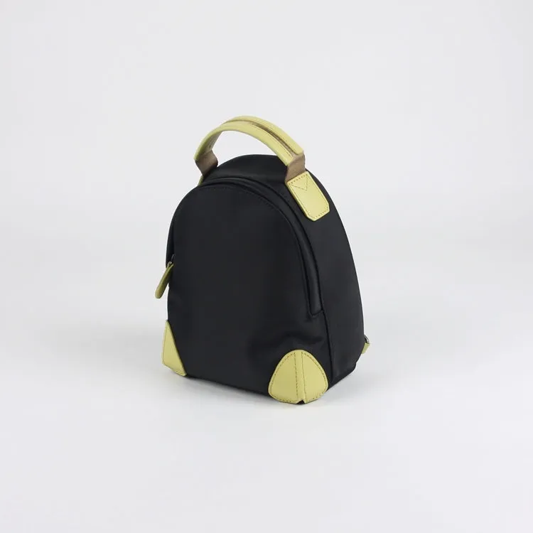Womens Nylon Small Backpack Purse Orange Brown Convertible Crossbody Bag Nylon Backpack Shoulder Bag for Ladies