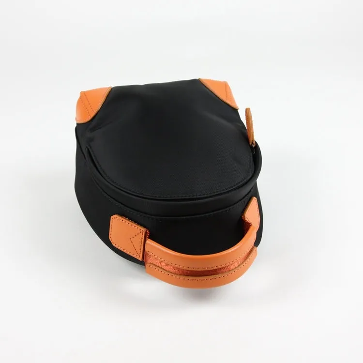 Womens Nylon Small Backpack Purse Orange Brown Convertible Crossbody Bag Nylon Backpack Shoulder Bag for Ladies