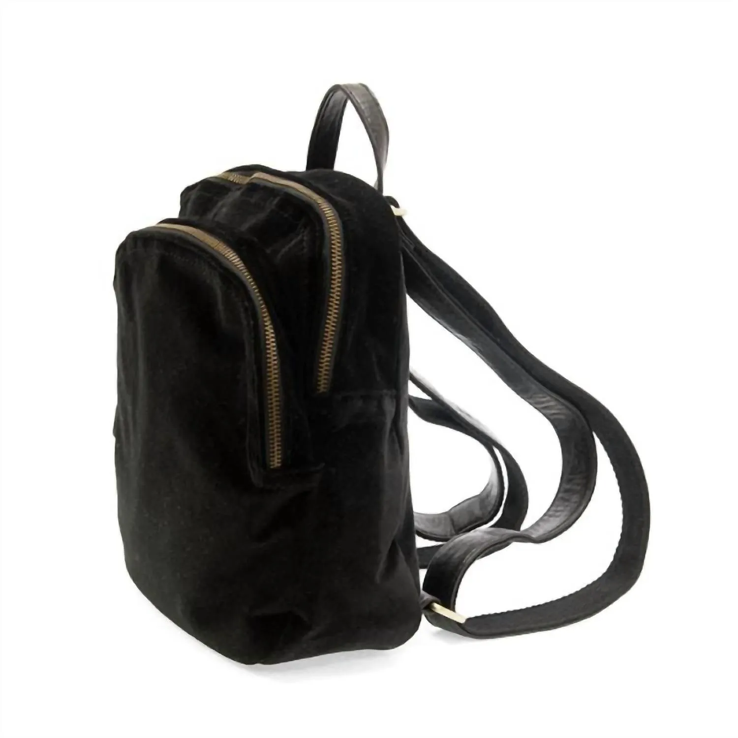 Women's Velvet Frankie Backpack In Black