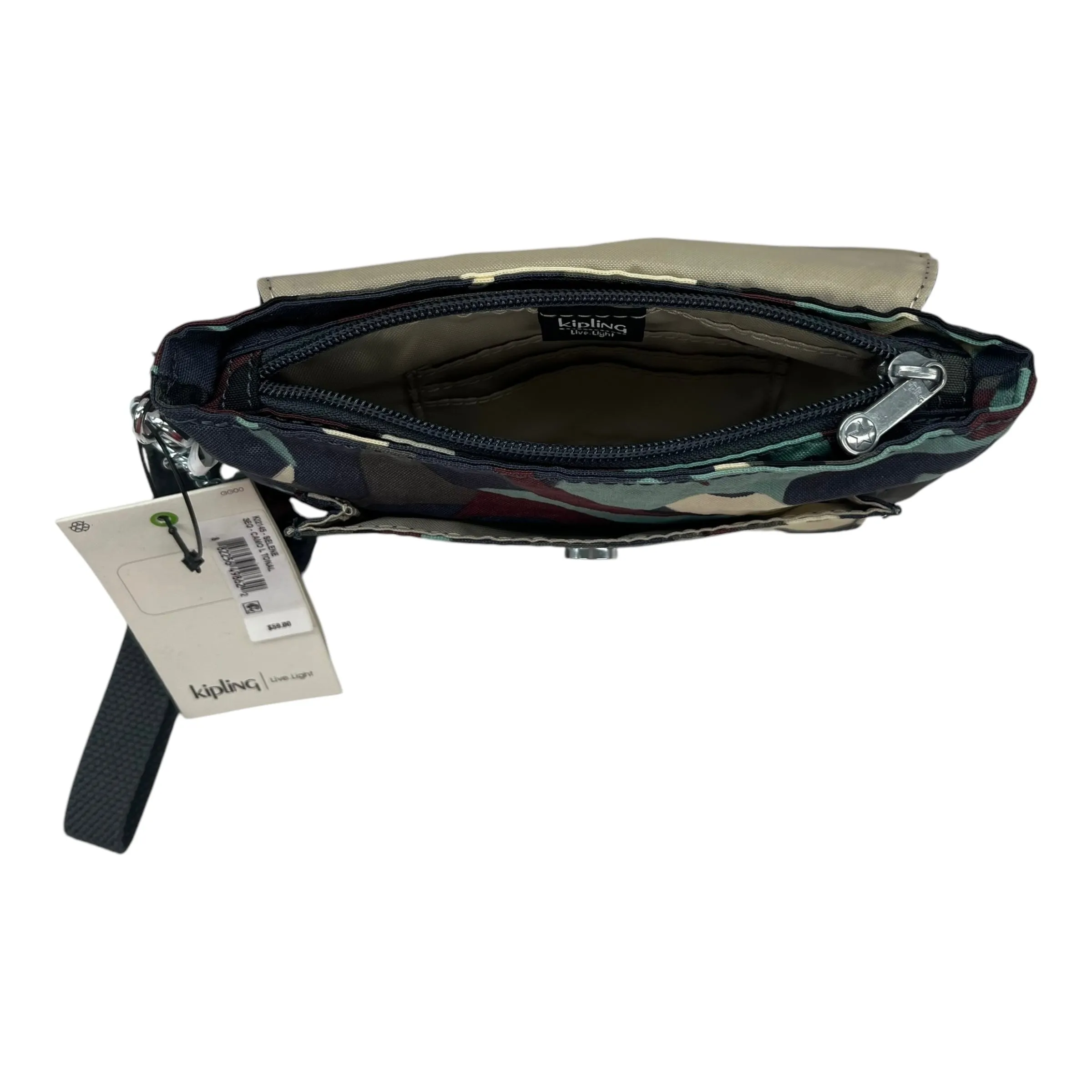 Wristlet By Kipling In Blue & Green, Size:Medium
