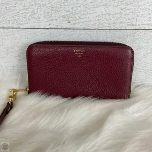 Wristlet Leather By Fossil, Size: Medium
